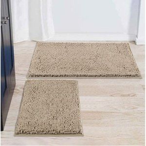 NEW! 2 Piece Chenille Bath Mat Set